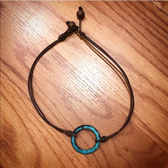 1 LEFT NEW Artisan Patina Copper Leather Necklace - Picture 4 of 8